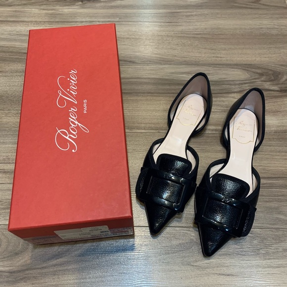 Roger Vivier Soft Gommettine No Pleat Dorsay Flats - Picture 3 of 16